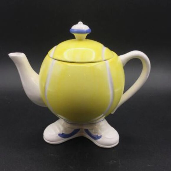 Vintage 1980' Tennis Ball Teapot Unique Quirky Eclecic Kitchen - Picture 6 of 10